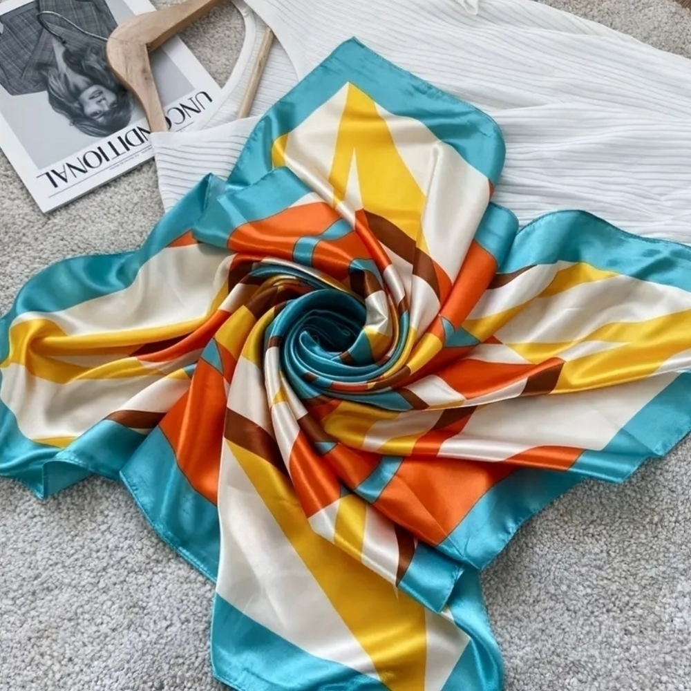 Colorful Square Scarf - Picture 5 of 7